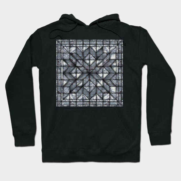 Blue Marble Quilt Hoodie by Zodiart